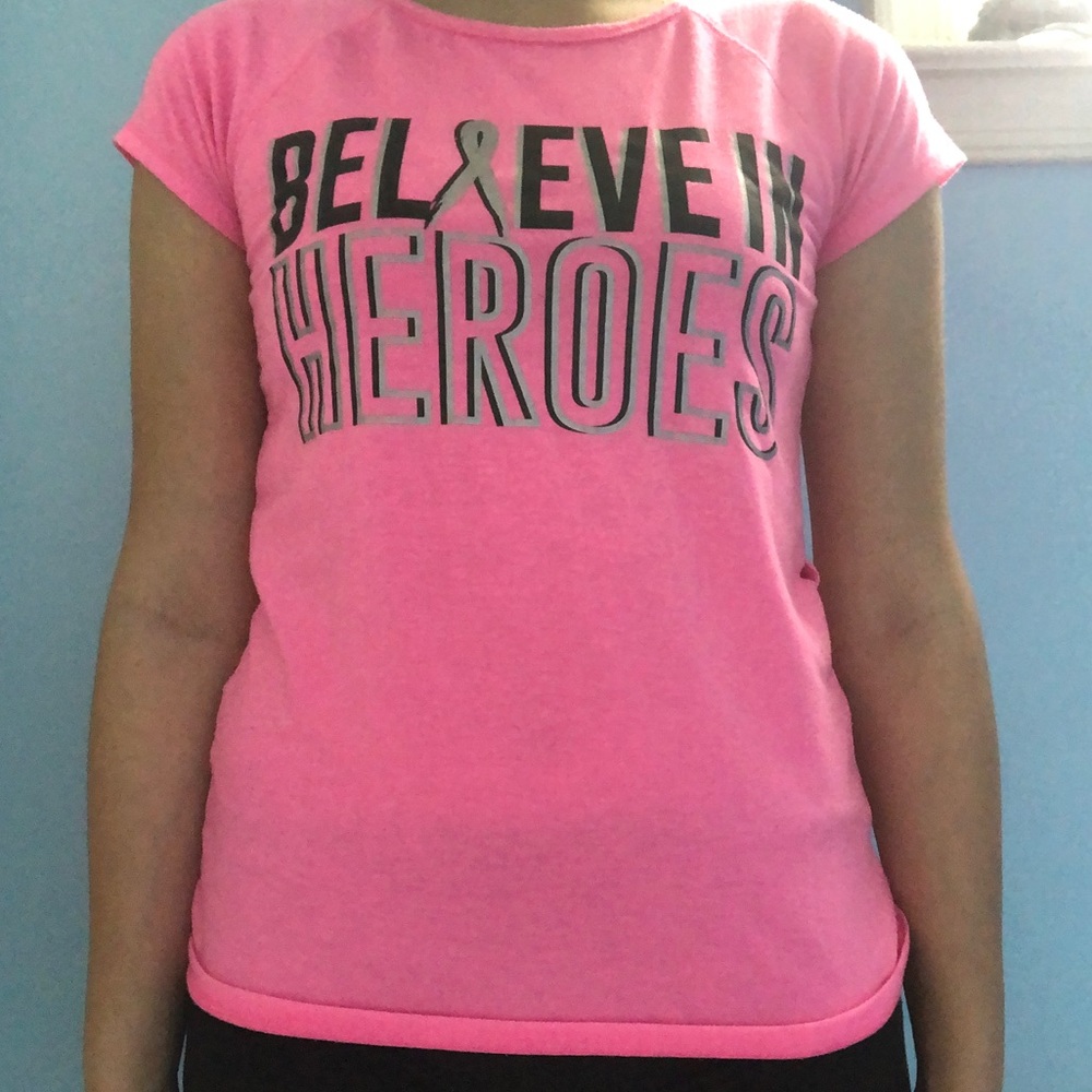 A pink cancer t shirt